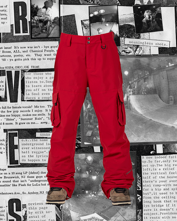 Red snowboard 2025 pants mens